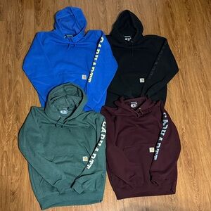 Carhartt Men's Hoodie bundle - Blue, Black, Green, Maroon